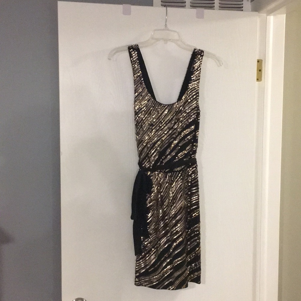 Gold glitter dress